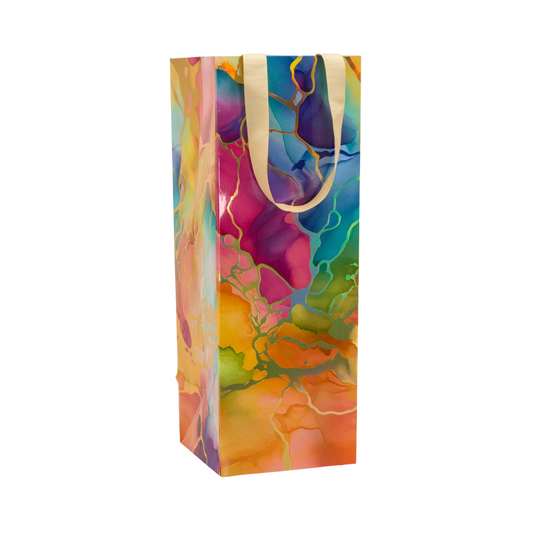 Marble Radiance Bottle Gift Bag