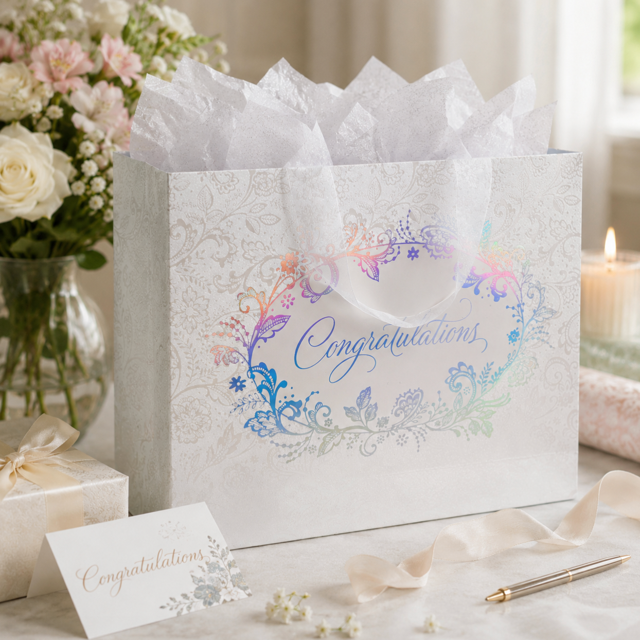 Elegant Bliss Large Horizontal Gift Bag
