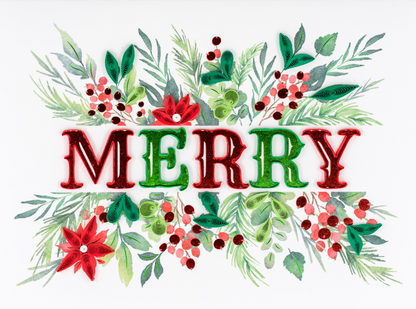 Quilled Merry Christmas Card NEW