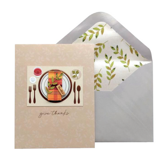 Fall Table Setting Thanksgiving Card