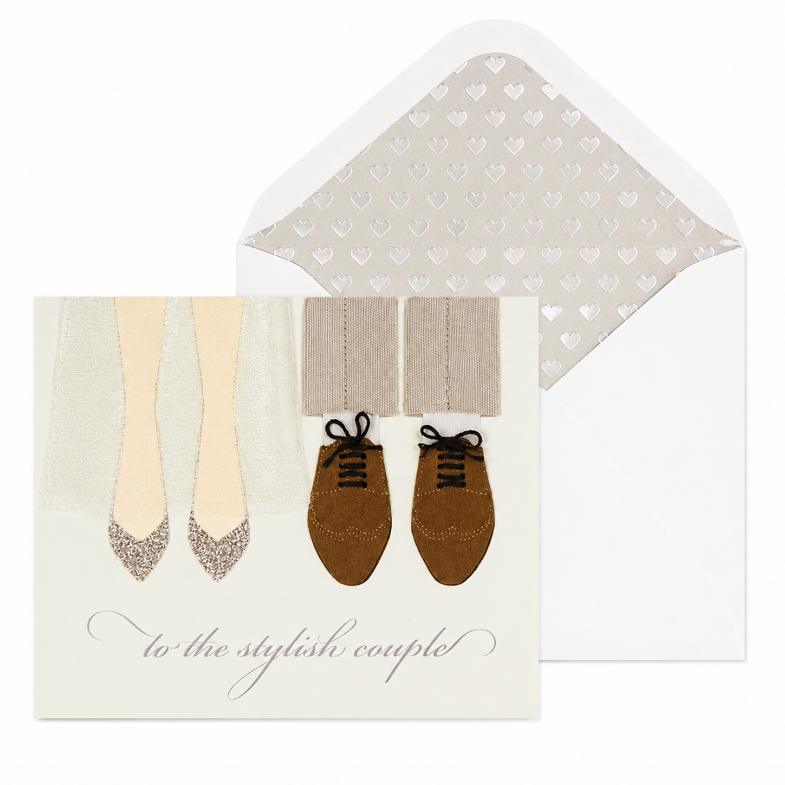 Stylish Couple Shoes Wedding Card