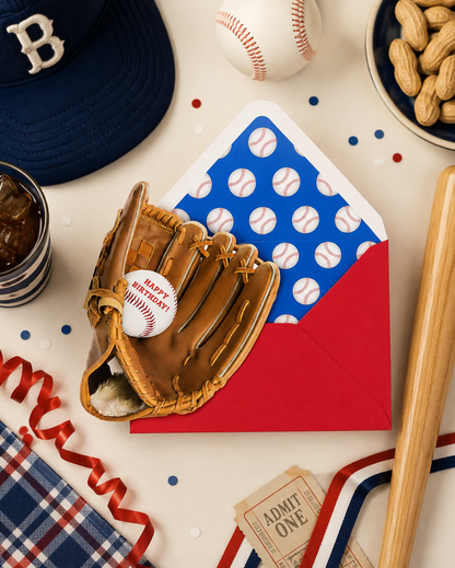 Die Cut Baseball Glove Birthday Card