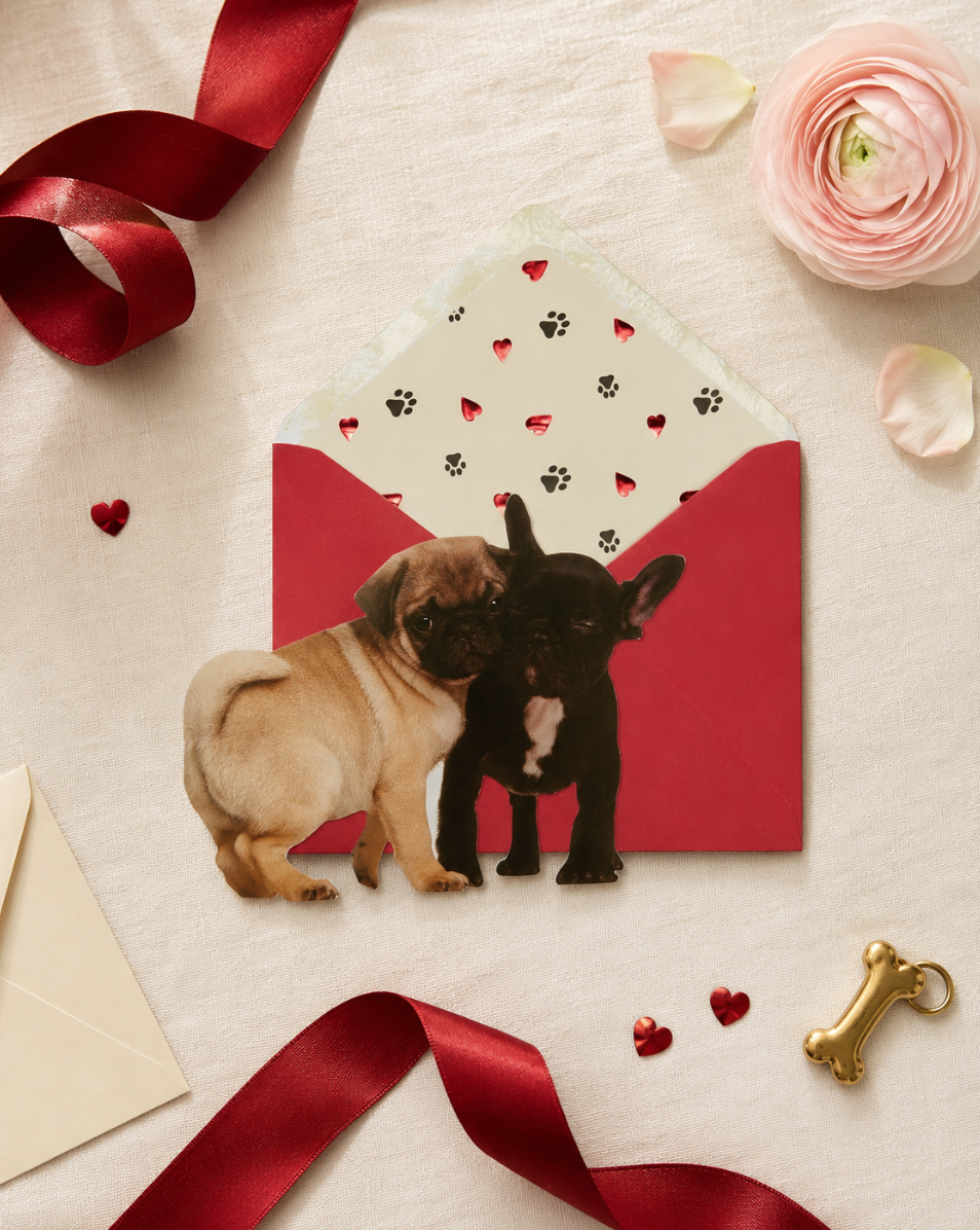 Die Cut Two Dogs Anniversary Card