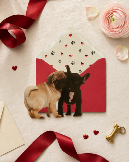 Die Cut Two Dogs Anniversary Card
