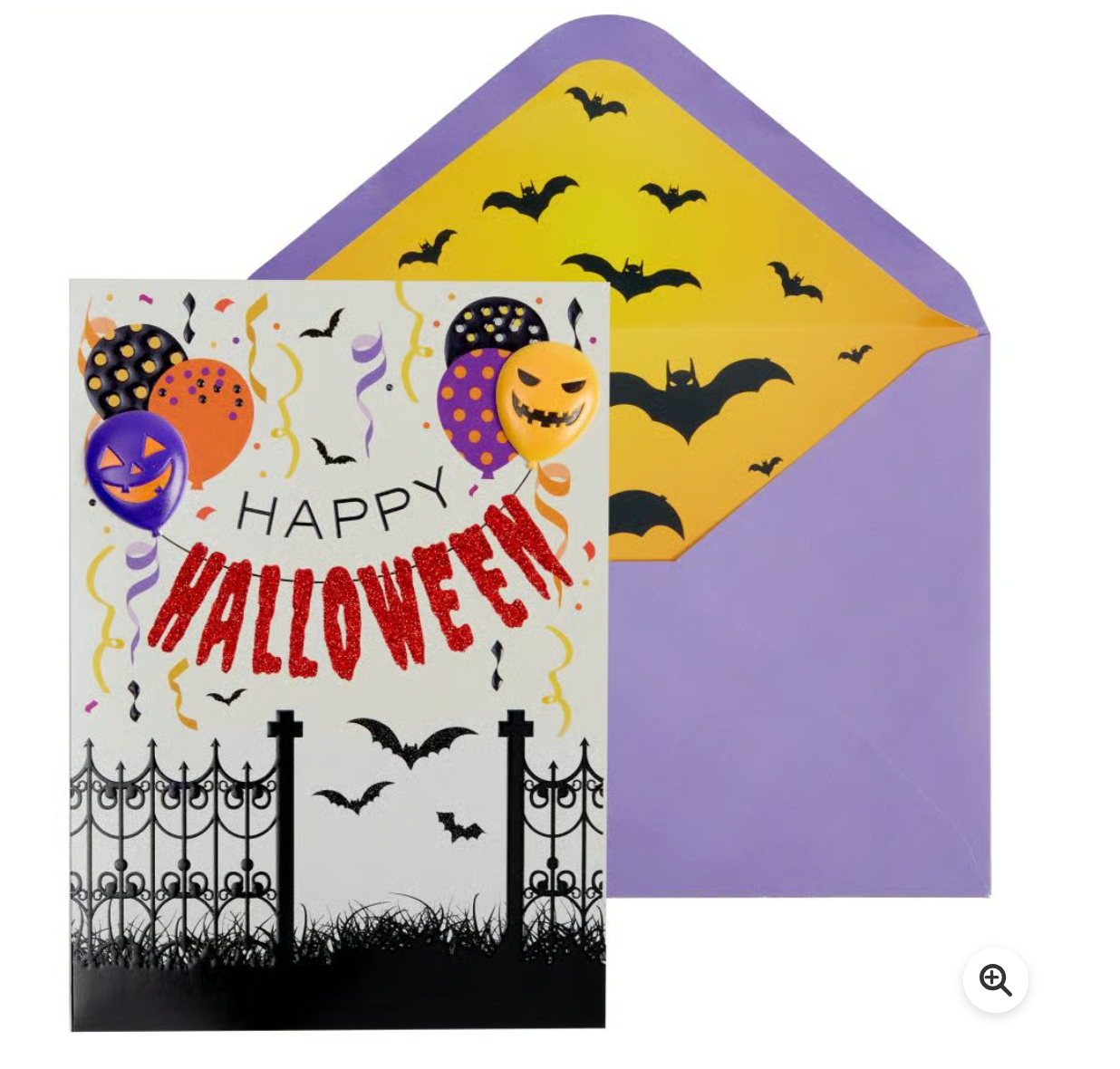 Jack O Lantern Balloons Halloween Card