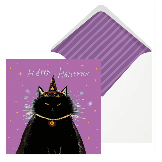 Black Cat Magic Halloween Card