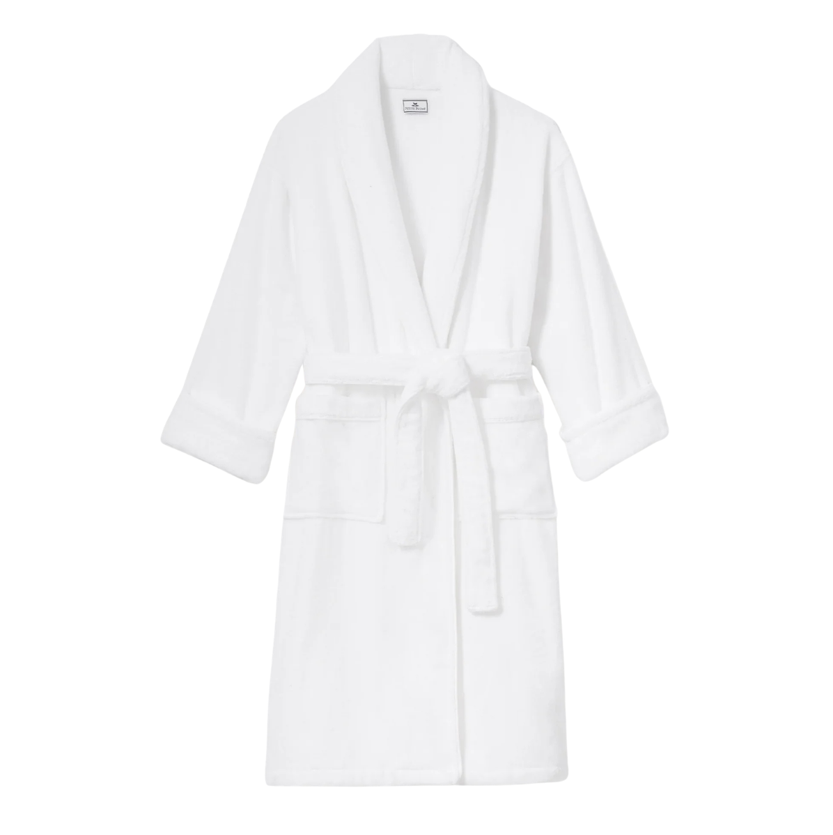 Unisex Luxe Terry Robe in White