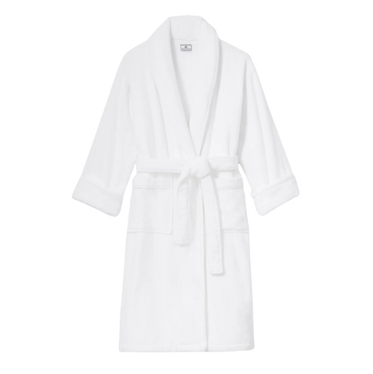 Unisex Luxe Terry Robe in White