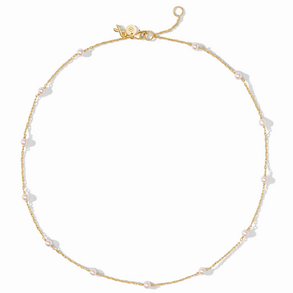 The Pink Delicate Station Necklace
