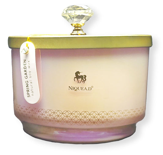 Spring Garden Candle - 16oz Footed Dish