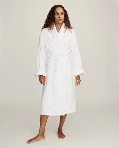 Unisex Luxe Terry Robe in White