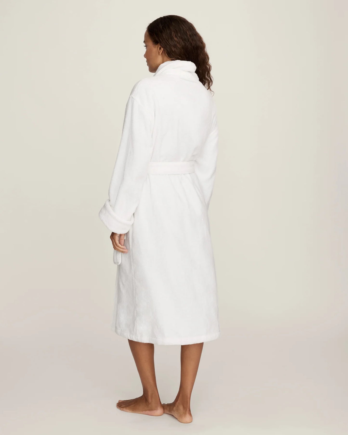 Unisex Luxe Terry Robe in White