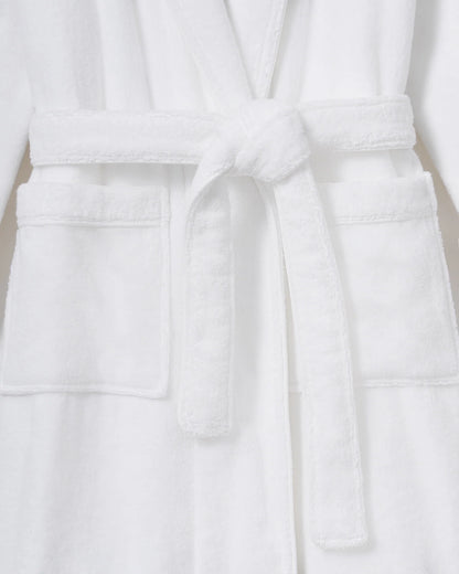 Unisex Luxe Terry Robe in White