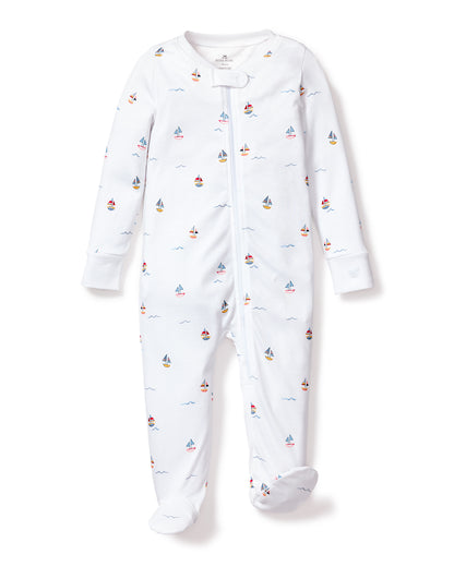 Baby's Pima Snug Fit Romper in Bateau