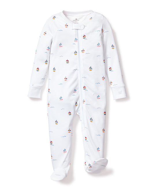 Baby's Pima Snug Fit Romper in Bateau