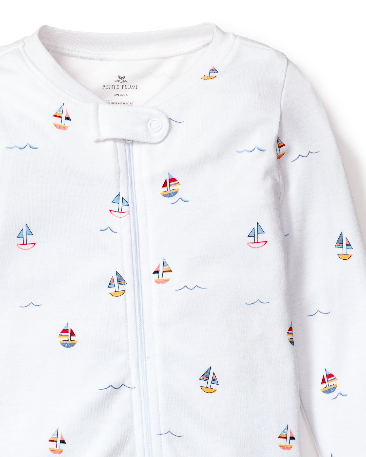 Baby's Pima Snug Fit Romper in Bateau