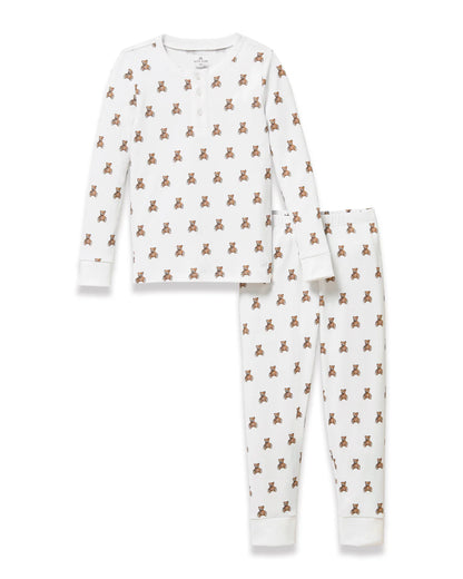 Kid's Pima Snug Fit Pajama Set in Teddy Tales
