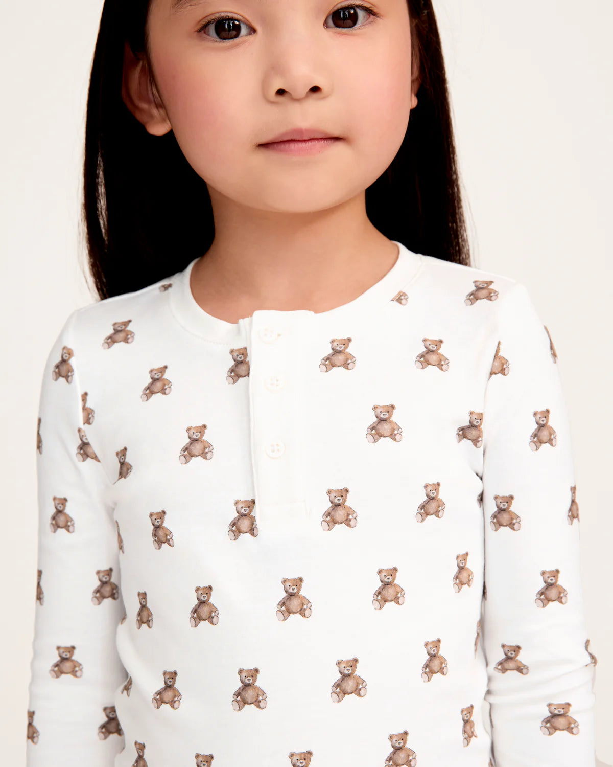 Kid's Pima Snug Fit Pajama Set in Teddy Tales