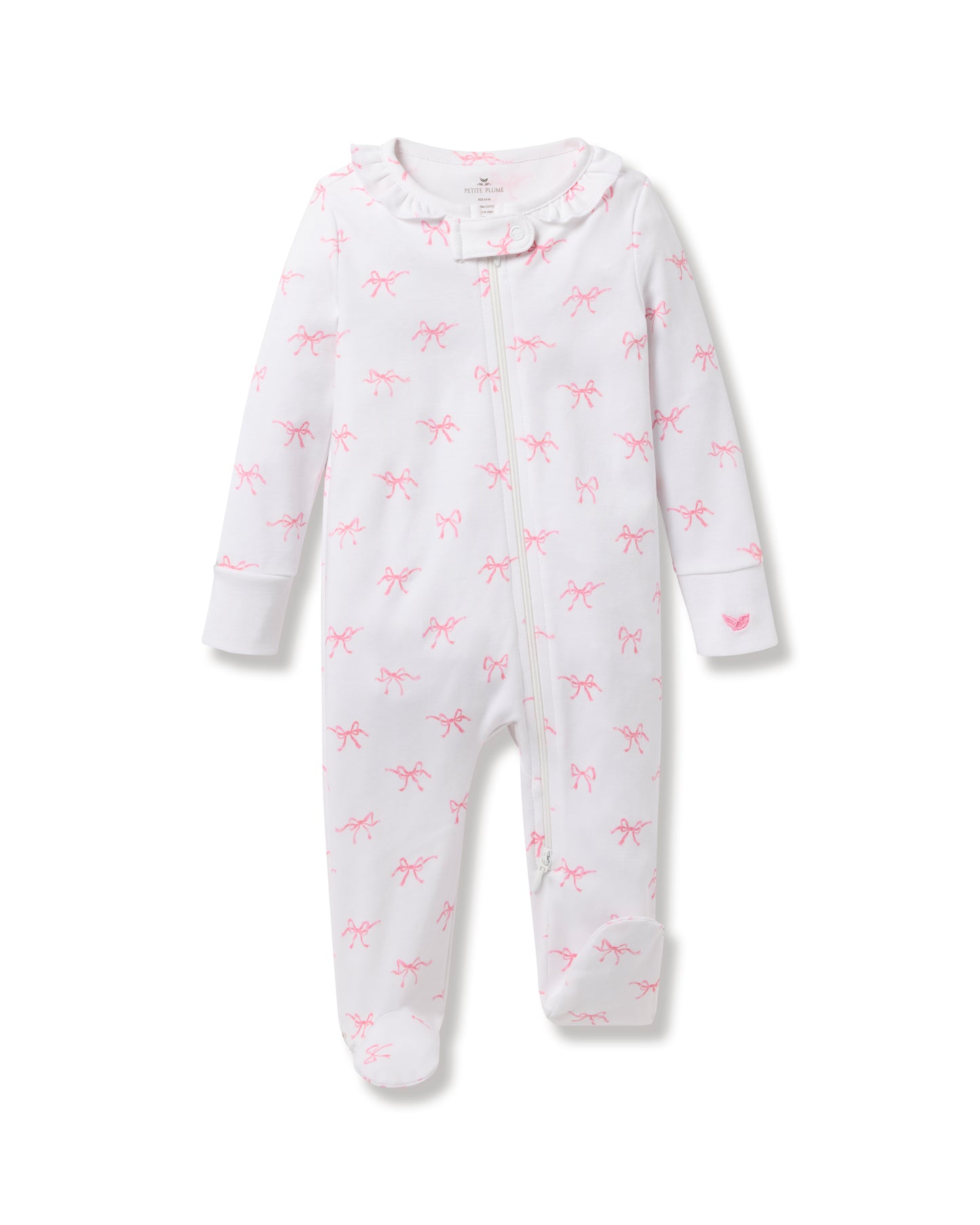 Baby's Pima Snug Fit Romper in Blushing Bows