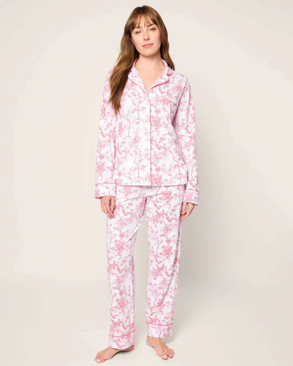 Women's Pima Pajama in Pink Timeless Toile