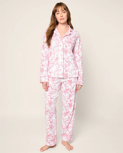 Women's Pima Pajama in Pink Timeless Toile
