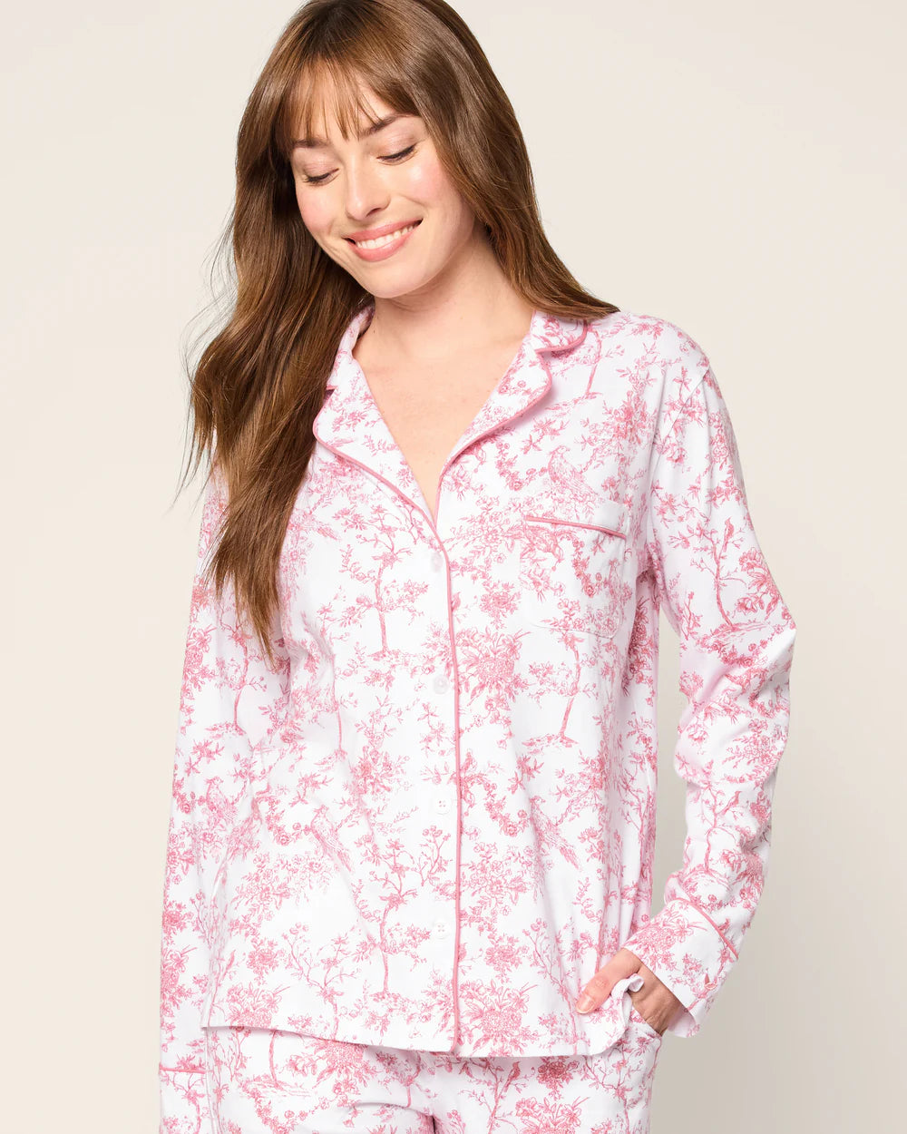 Women's Pima Pajama in Pink Timeless Toile
