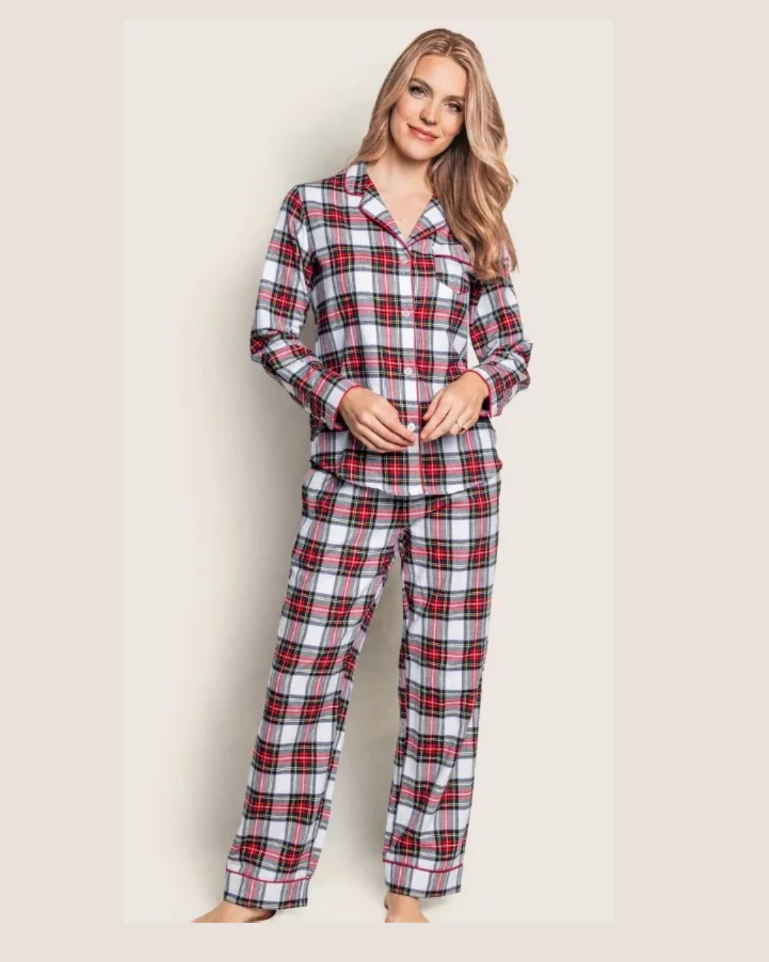 Women's Brushed Twill Pajama Set in Balmoral Tartan