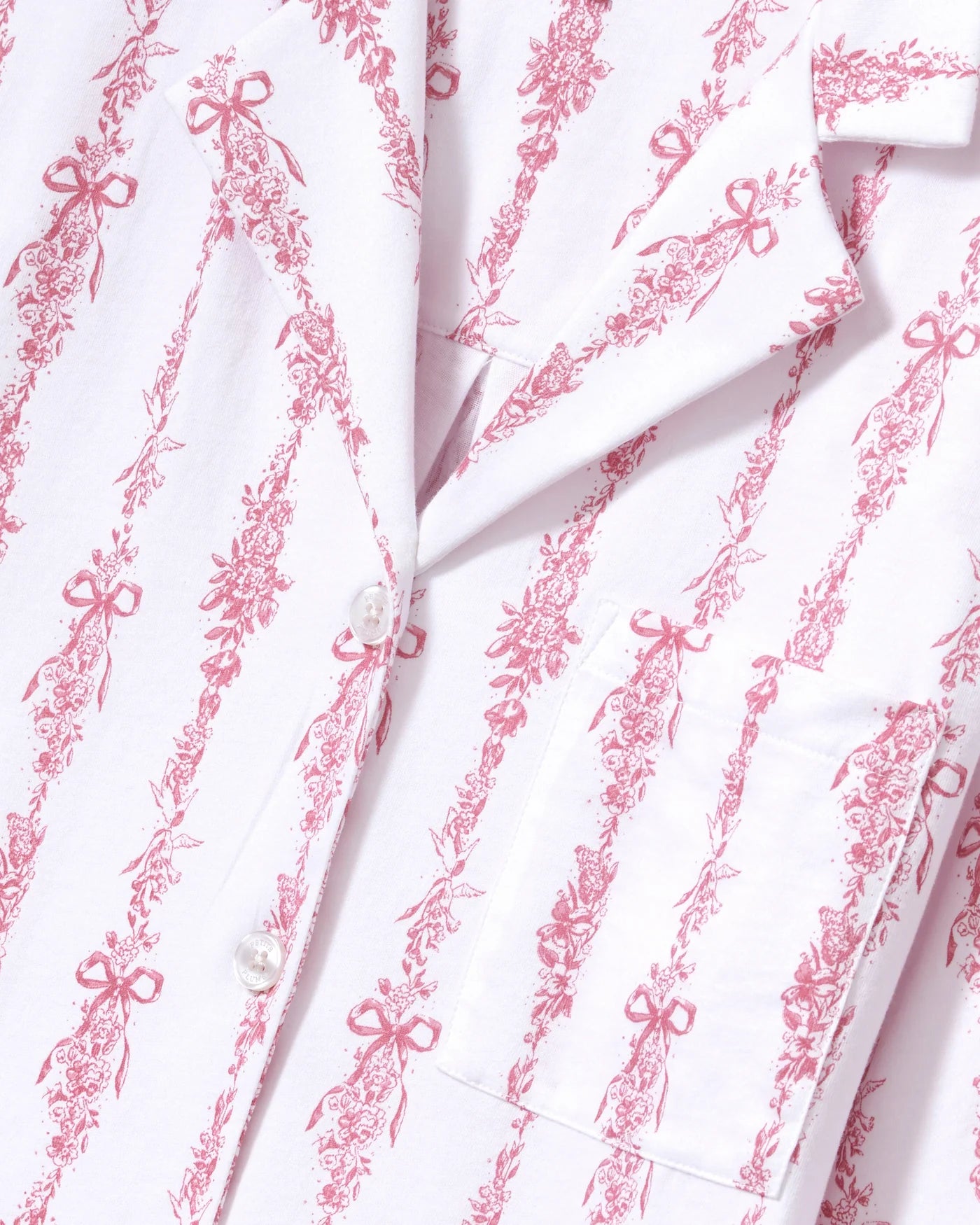 Olivia Wide Leg Pima Pajama Set in Pink Mayfair Toile