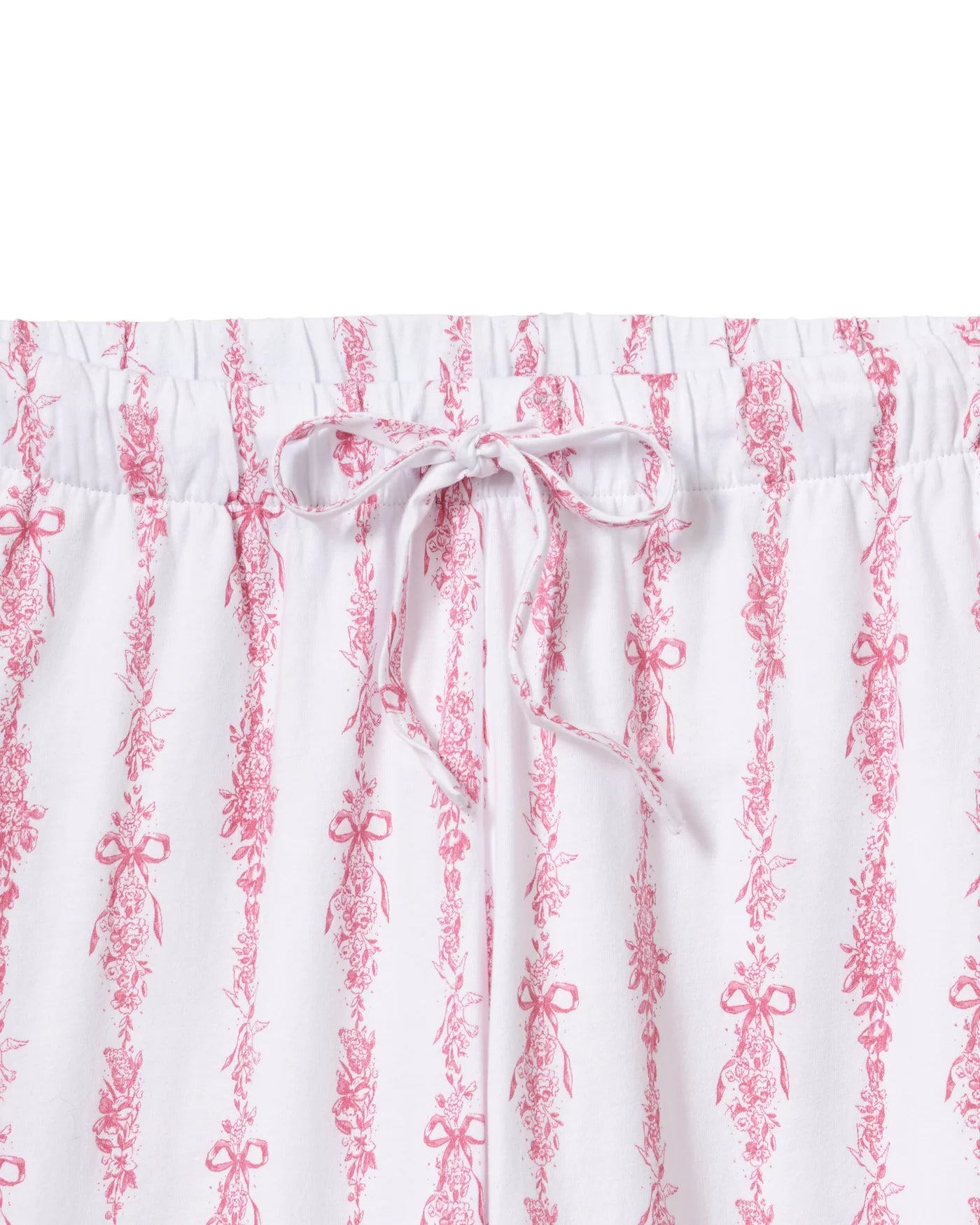 Olivia Wide Leg Pima Pajama Set in Pink Mayfair Toile