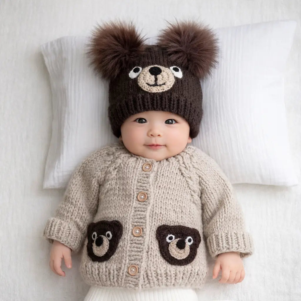 Brown Bear Cardigan For Baby & Toddler
