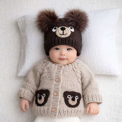 Brown Bear Cardigan For Baby & Toddler