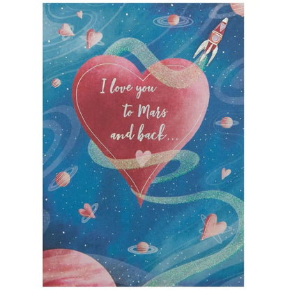 To Mars and Back Valentine's Day Card
