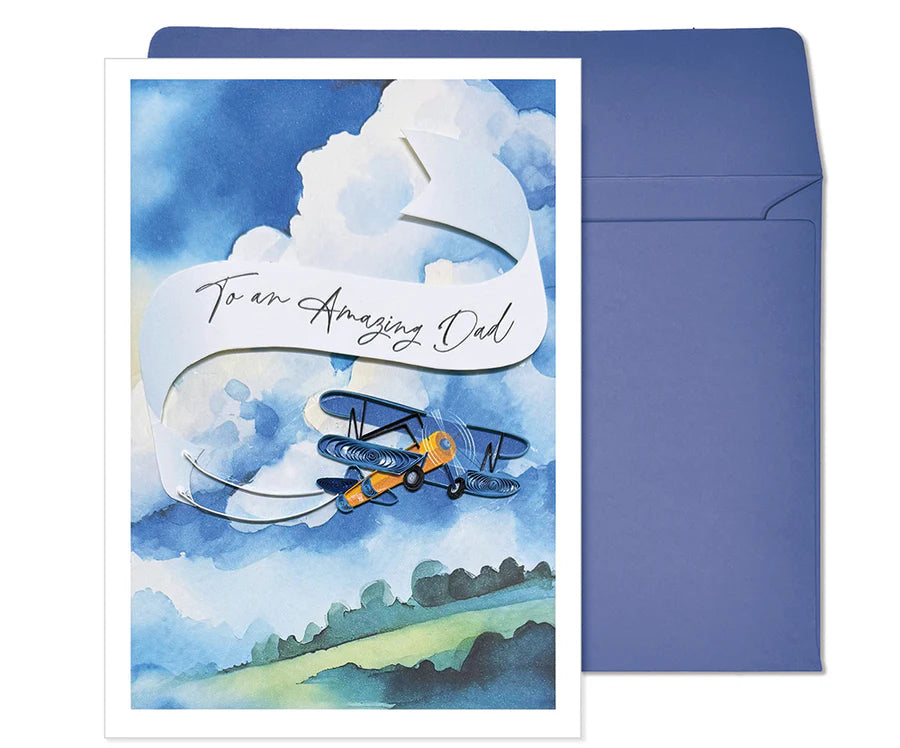 Quilling Plane and Banner Father's Day