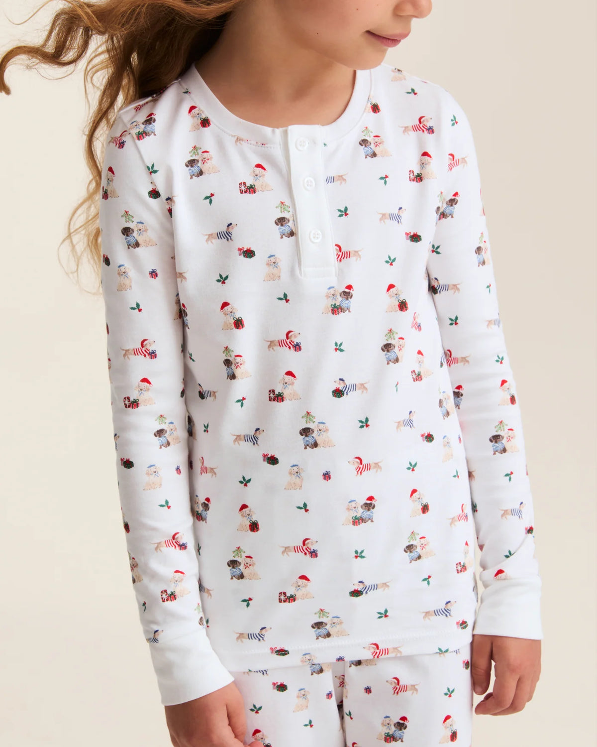 Kid's Snug Fit Pajama Set in Woof de Noel