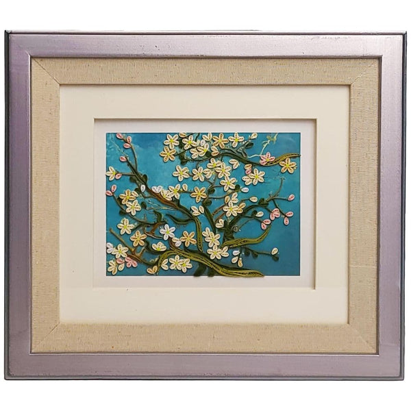 Quilled Almond Blossoms Van Gogh Framed Card – NIQUEA.D Boutique