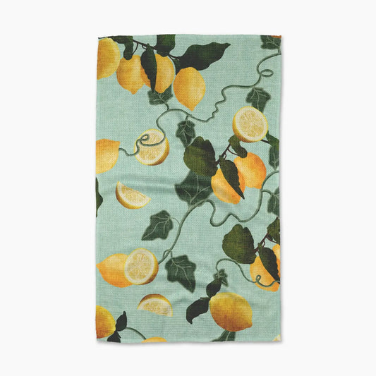 Geometry Amalfi Lemons Tea Towels