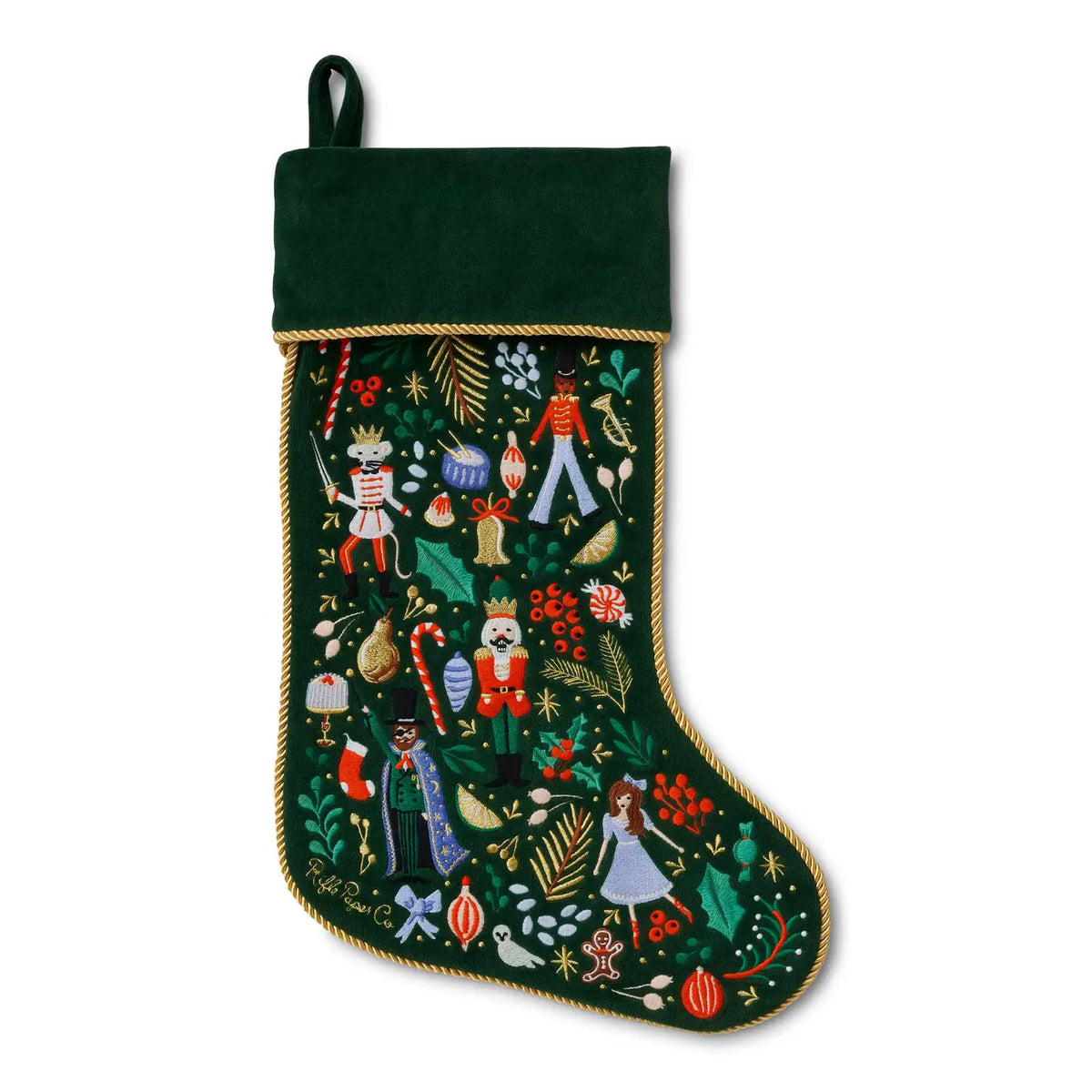Nutcracker Embroidered Stocking
