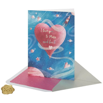 To Mars and Back Valentine's Day Card