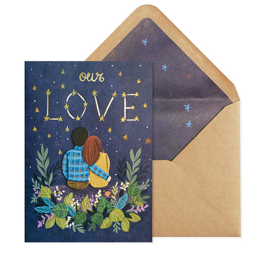 Couple Looking at Night Sky Father's Day Card