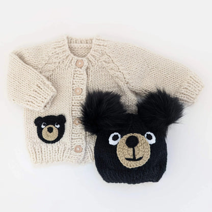 Black Bear Cardigan For Baby & Toddler
