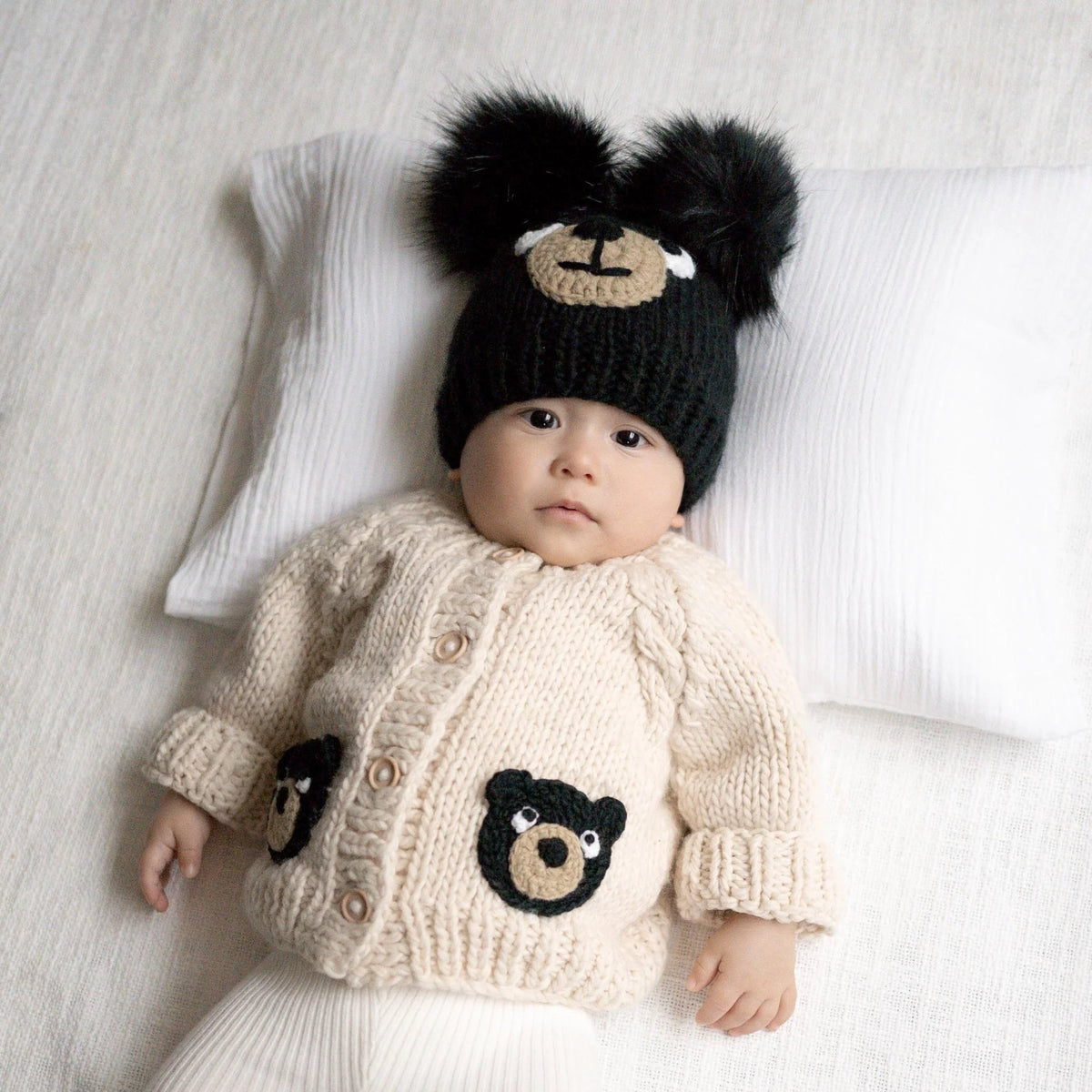Black Bear Cardigan For Baby & Toddler