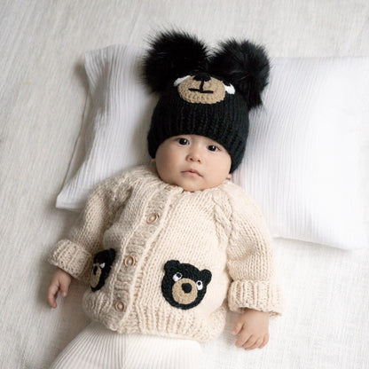Black Bear Cardigan For Baby & Toddler