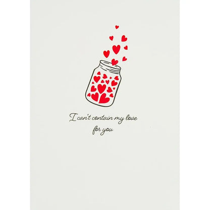 Contain My Love Valentine's Day Card