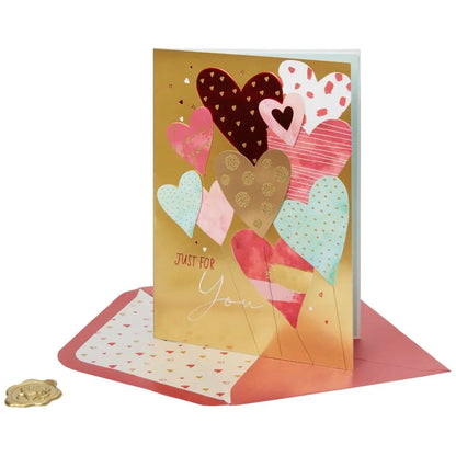Patterned Hearts Valentine's Day Card