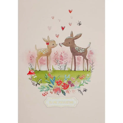 Deer with Hearts Valentine's Day Card