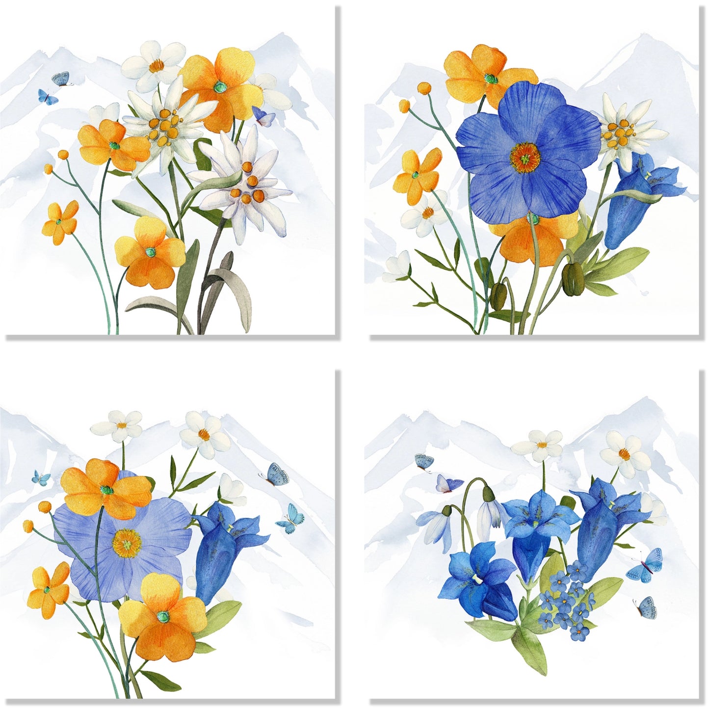Napkins - Alpi Flora Set of 4