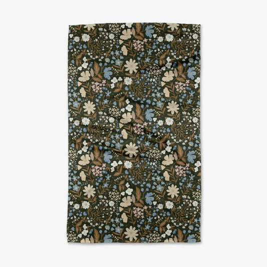 Geometry Cottage Meadow Sepia Tea Towel