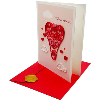 Hot Air Balloon Valentine's Day Card