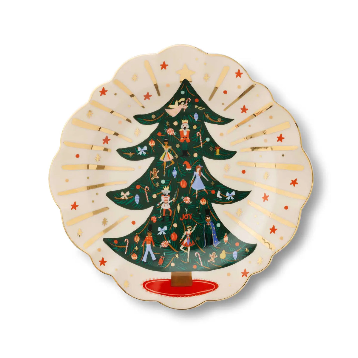 Nutcracker Porcelain Dessert Plate Set