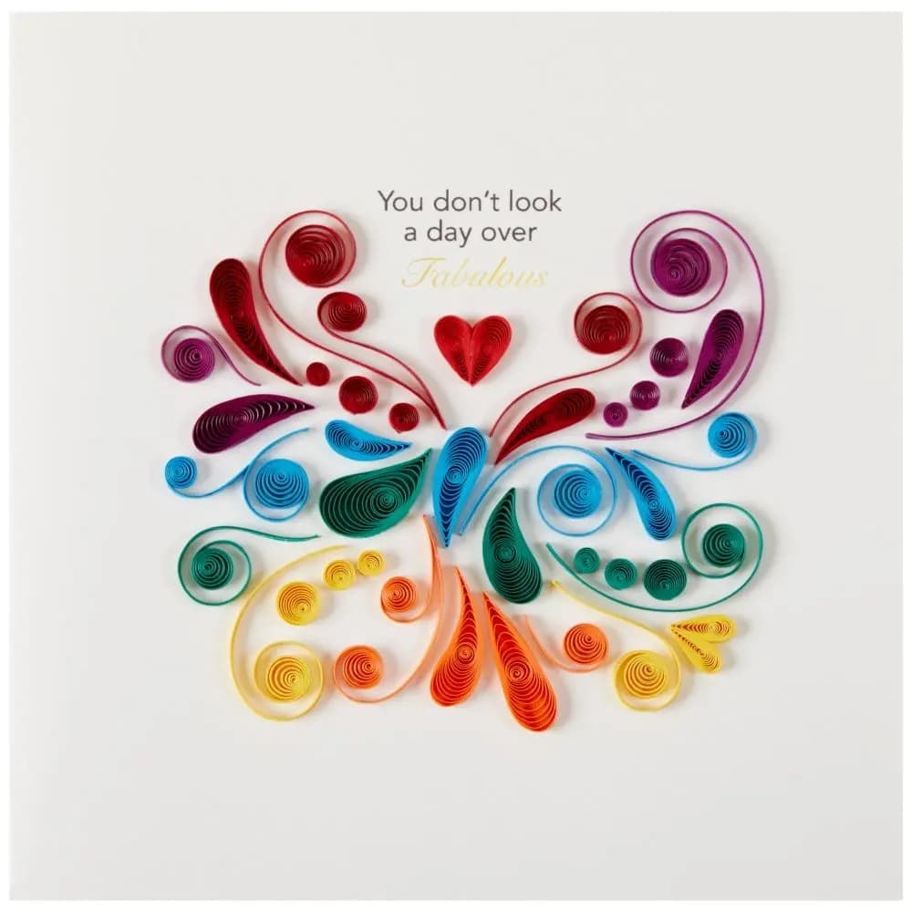 Quilled Day Over Fabulous Birthday Card